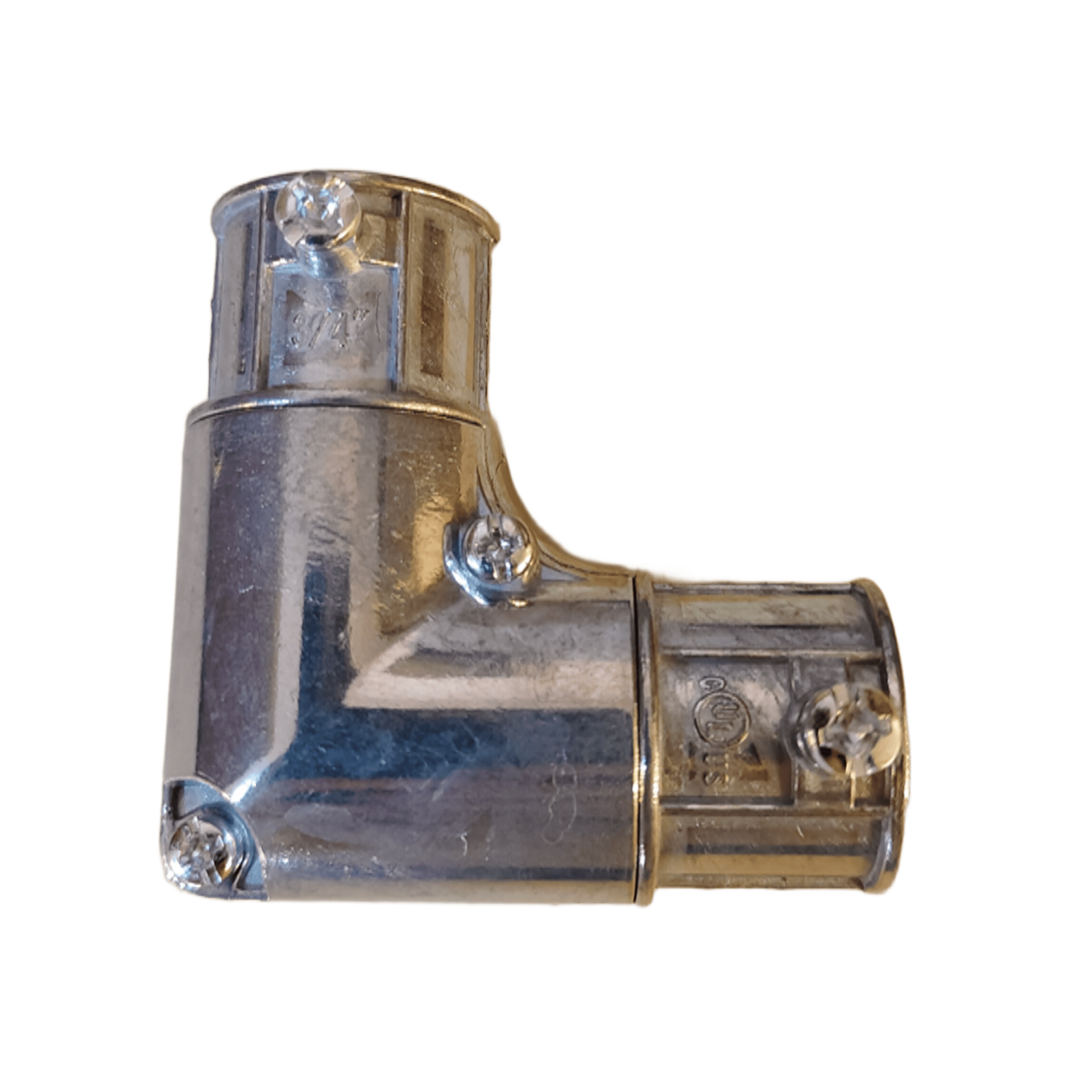 EMT 90° VİDALI,KAPAKLI, İÇ BÜKEY KISA DİRSEK 3/4'' (23,42mm)