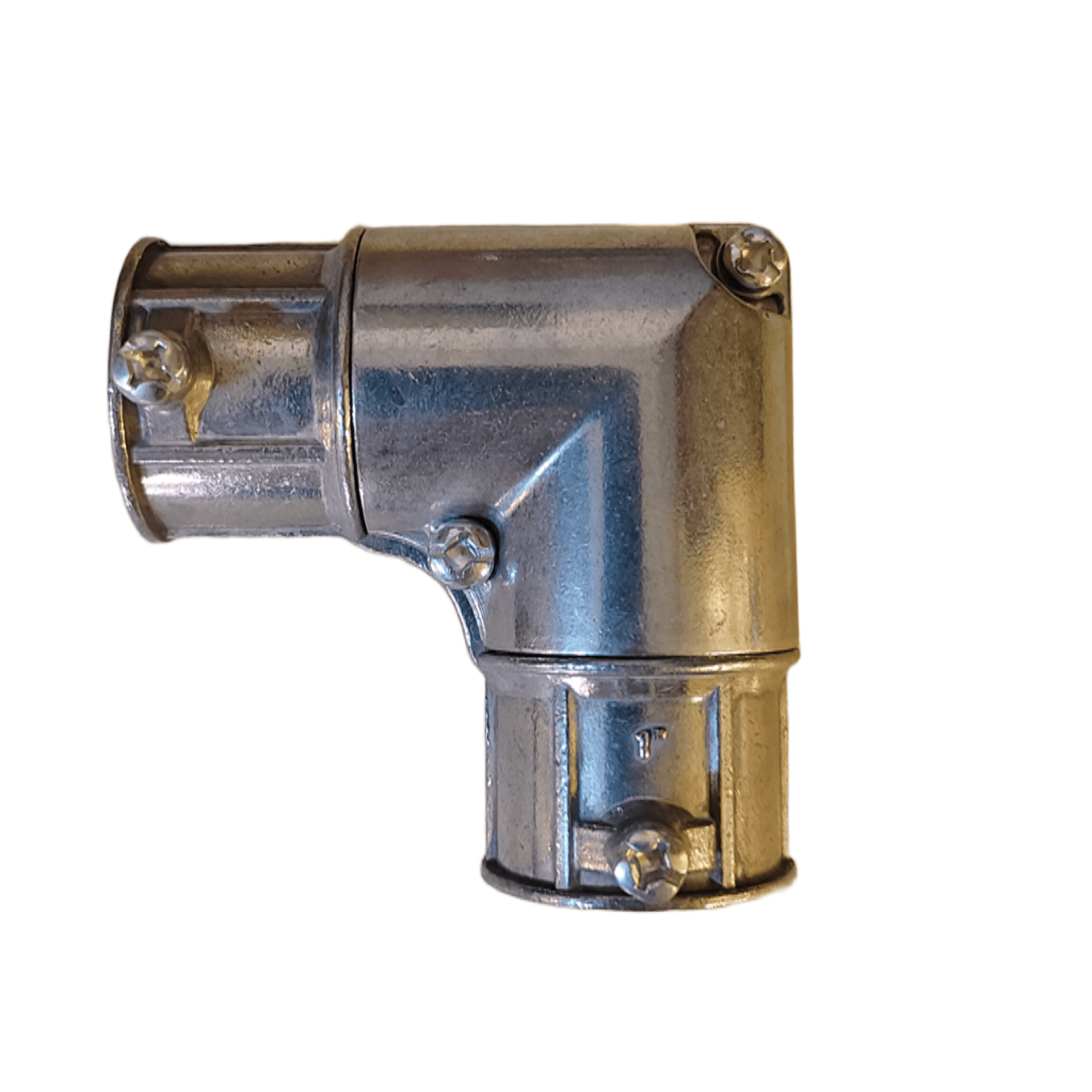 EMT 90° VİDALI,KAPAKLI, İÇ BÜKEY KISA DİRSEK 1'' (29,54mm)
